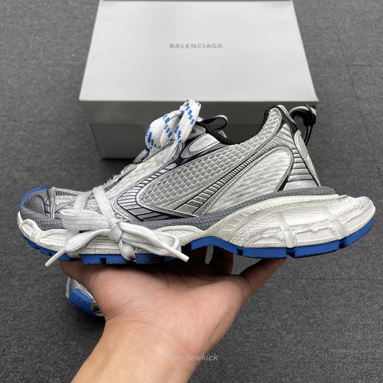 Balenciaga 3xl Trainer Grey White Blue 734731 W3xl7 1214 (3) - newkick.cc